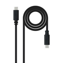 NANOCABLE Cable USB 2.0 3A, tipo USB-C/M-USB-C/M, Negro, 1.5 m, 1,5 m, USB C, USB C, USB 2.0, 0,48 Gbit/s, Negro