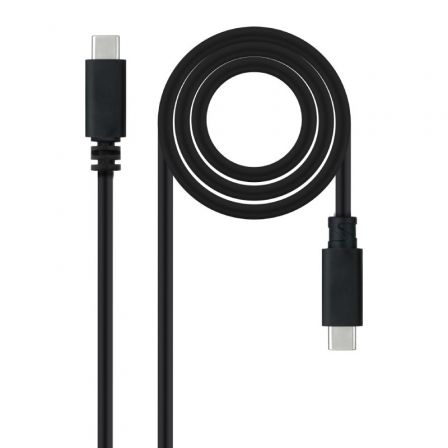 Nano Cable 10.01.2301-L150 Cable USB 2.0 Tipo-C Macho - USB Tipo-C Macho, 480Mbps, Negro, 1.5m