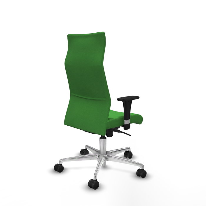 PIQUERAS Y CRESPO Sillón Albacete Verde con Mecanismo Sincro y Base de Aluminio