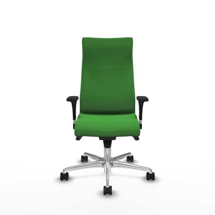 PIQUERAS Y CRESPO Sillón Albacete Verde con Mecanismo Sincro y Base de Aluminio