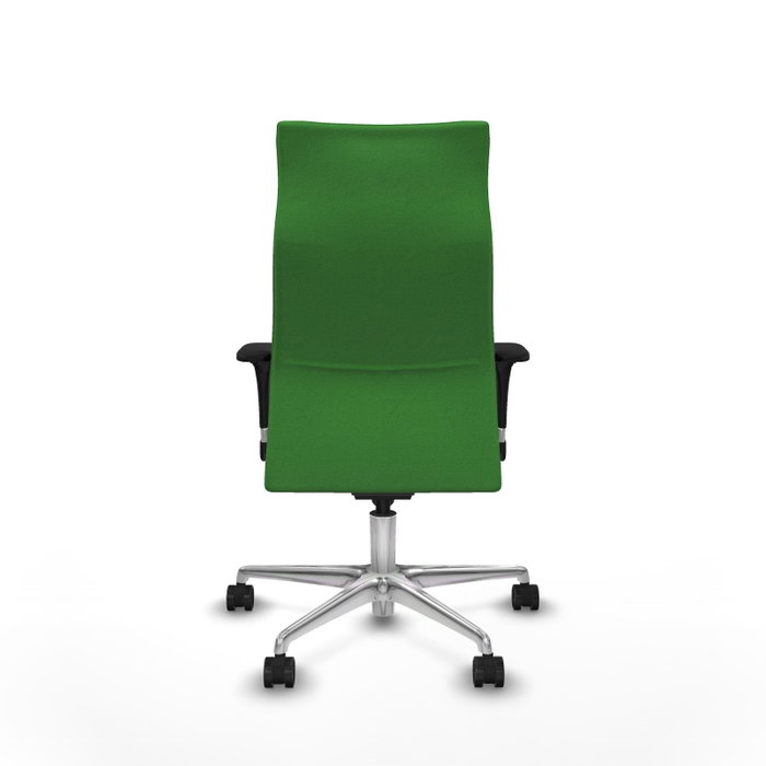 PIQUERAS Y CRESPO Sillón Albacete Verde con Mecanismo Sincro y Base de Aluminio