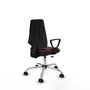 PIQUERAS Y CRESPO Silla de oficina Elche Marrón oscuro con base cromada