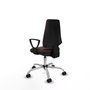PIQUERAS Y CRESPO Silla de oficina Elche Marrón oscuro con base cromada