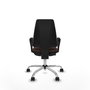PIQUERAS Y CRESPO Silla de oficina Elche Marrón oscuro con base cromada