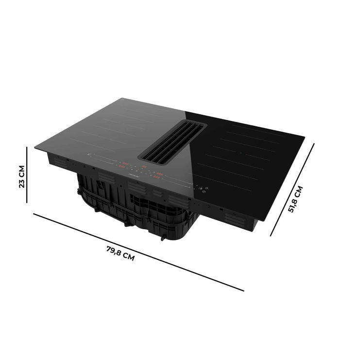 Placa de Inducción con Extractor integrado Cecotec Bolero Squad IH 4800 FullFlex80 7400 W