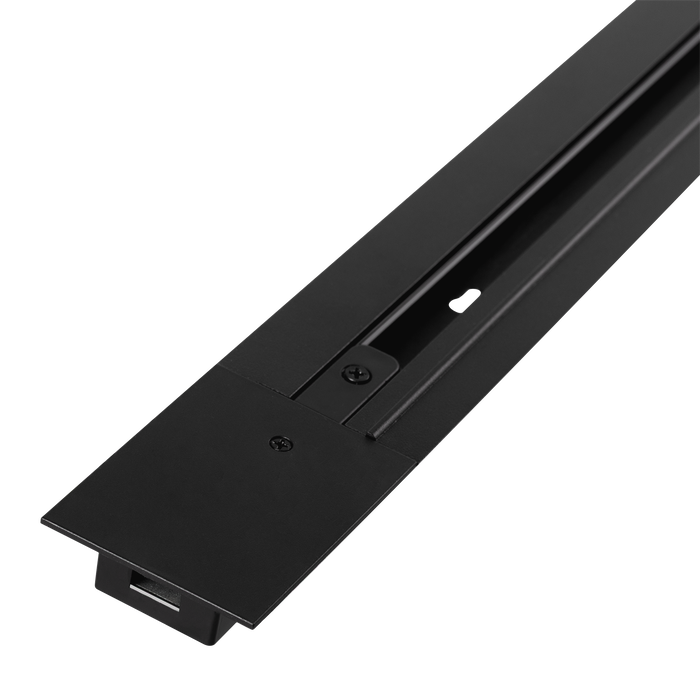 Carril Monofásico Empotrable para Focos LED 2M Negro