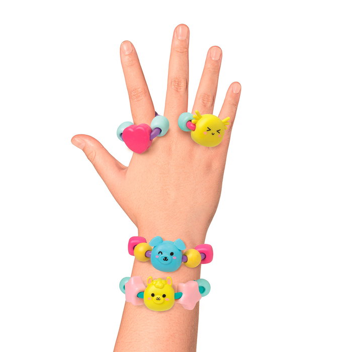 Bizak 64361494 Super Squeeze Kit de Diseño: Crea Pulseras, Colgantes y Anillos con Personajes y Cuentas Estrujables