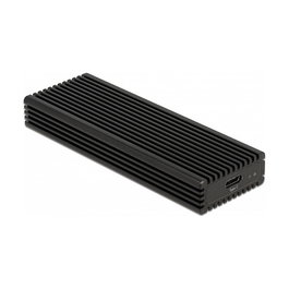 DeLOCK Caja Externa Combo USB Type-C para SSD M.2 NVMe PCIe o SATA, 10 Gbit/s, Aluminio, Negro, Referencia RTL9210B