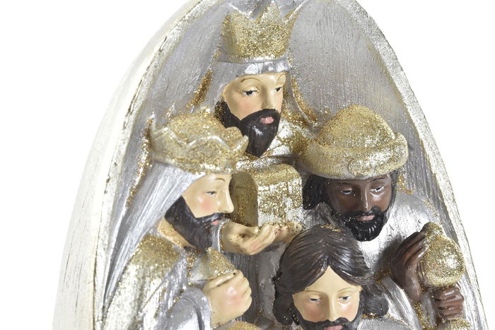 DKD Home Decor Nacimiento Navidad Tradicional Dorado Plateado Resina Purpurina 10.5 x 19 x 11.5 cm DKD Home Decor Nacimiento Navidad Tradicional Dorado Plateado Resina Purpurina 10.5 x 19 x 11.5 cm