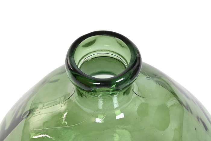 DKD Home Decor Jarrón de Cristal Reciclado Verde Oscuro 39L
