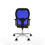 PIQUERAS Y CRESPO Silla de oficina Jorquera con mecanismo Sincro/Traslack, Azul y Crema