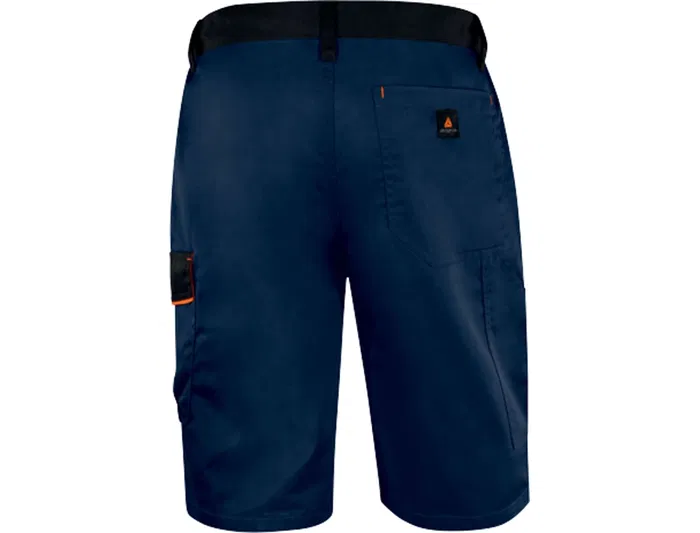 Deltaplus Bermuda de Trabajo Panostyle Azul Naranja Talla M Cintura Ajustable 5 Bolsillos