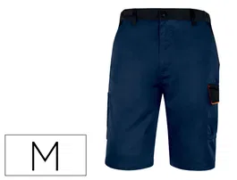 Deltaplus Bermuda de Trabajo Panostyle Azul Naranja Talla M Cintura Ajustable 5 Bolsillos
