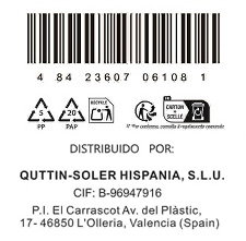 Quttin Cuchillo Jamonero Black 22 cm (36 Unidades)