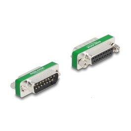 DeLOCK Filtro de supresión de interferencias RF/EMI D-Sub 15 pines macho a hembra