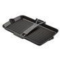Staub Sartén de Parrilla Rectangular de Hierro Fundido 34x21 cm para Inducción, Negro