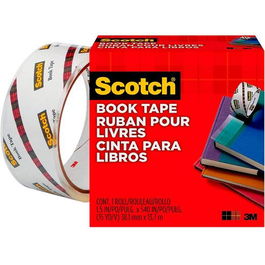 Scotch Cinta Adhesiva Transparente para Reparación de Libros, Rollo 38.1 mm x 13.7 m