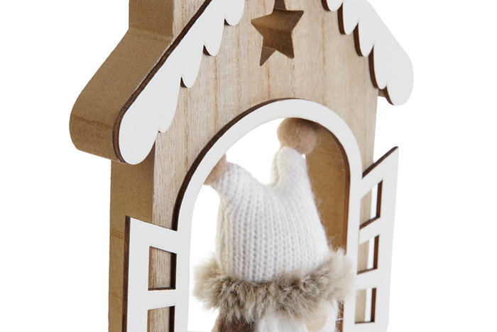 DKD Home Decor Decoracion Navidad Moderna Madera Natural Blanco 2 x 20 x 15 cm (6 Unidades) DKD Home Decor Decoracion Navidad Moderna Madera Natural Blanco 2 x 20 x 15 cm (6 Unidades)