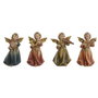 DKD Home Decor Figura de Ángel en Resina Multicolor, Pack de 4