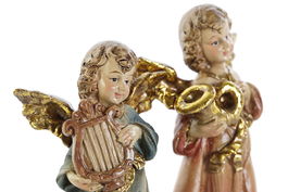 DKD Home Decor Figura Ángel Resina Multicolor 3.9 x 9.8 x 6 cm (4 Unidades)