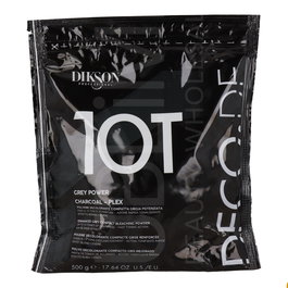 Dikson Deco Grey Power Carbón Plex 10T 500 g - Decolorante Profesional con Pigmento Carbón para Aclaraciones Intensas, Control de Tonos Cálidos