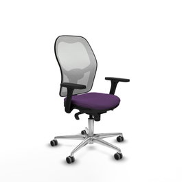 PIQUERAS Y CRESPO Silla de oficina Jorquera con mecanismo sincro, morado y blanco