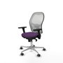PIQUERAS Y CRESPO Silla de oficina Jorquera con mecanismo sincro, morado y blanco
