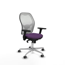 PIQUERAS Y CRESPO Silla de oficina Jorquera con mecanismo sincro, morado y blanco