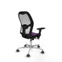 PIQUERAS Y CRESPO Silla de oficina Jorquera con mecanismo sincro, morado y blanco