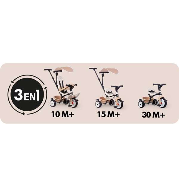 Smoby Triciclo Baby Balade Beige
