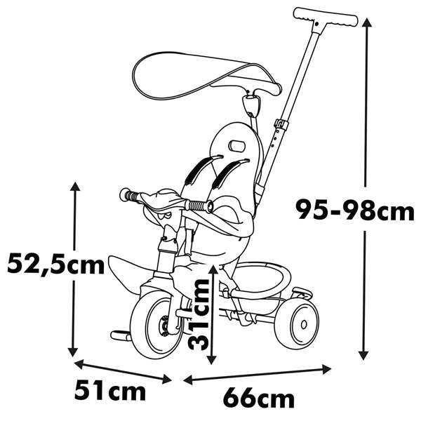 Smoby Triciclo Baby Balade Beige