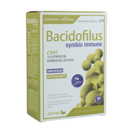 Dietmed Bacidofilus Symbio Immune 30 cápsulas complemento alimenticio microbiota intestinal