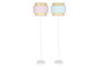 DKD Home Decor Lámpara de pie Rosamary Metal y Poliéster E27 Surtido de 2 unidades