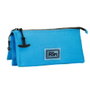 Oh My Pop Estuche Portatodo Triple Mesh Cyan Neon Azul