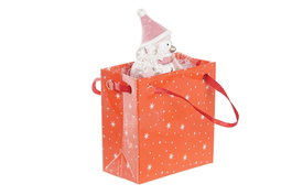 DKD Home Decor Figura Navidad Fantasia Resina Rosa Blanco 2.5 x 4 x 3.5 cm (4 Unidades)