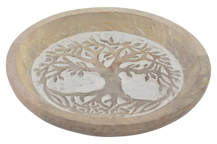 DKD Home Decor Bandeja Vaciabolsillos Árbol de la Vida de Mango DKD Home Decor Bandeja Vaciabolsillos Árbol de la Vida de Mango