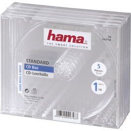 Hama 1x5 Cajas de CD Transparentes 44748