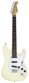 Guitarra Eléctrica Aria Tipo Stratocaster Blanca Vintage