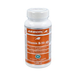 AIRBIOTIC Complejo Vitamina B-50 60 Cápsulas - Energía, Sistema Nervioso, Reduce Cansancio, Rendimiento Intelectual, Piel y Cabello