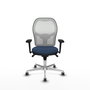 PIQUERAS Y CRESPO Silla de oficina Jorquera con mecanismo Sincro Azul marino y Blanco