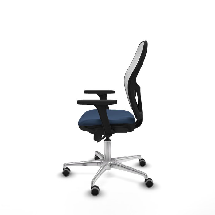 PIQUERAS Y CRESPO Silla de oficina Jorquera con mecanismo Sincro Azul marino y Blanco