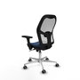 PIQUERAS Y CRESPO Silla de oficina Jorquera con mecanismo Sincro Azul marino y Blanco