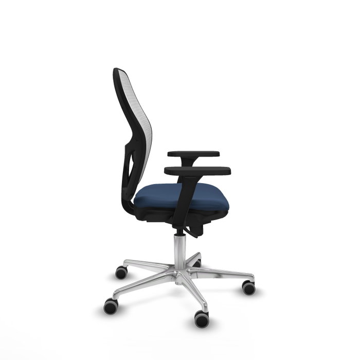 PIQUERAS Y CRESPO Silla de oficina Jorquera con mecanismo Sincro Azul marino y Blanco