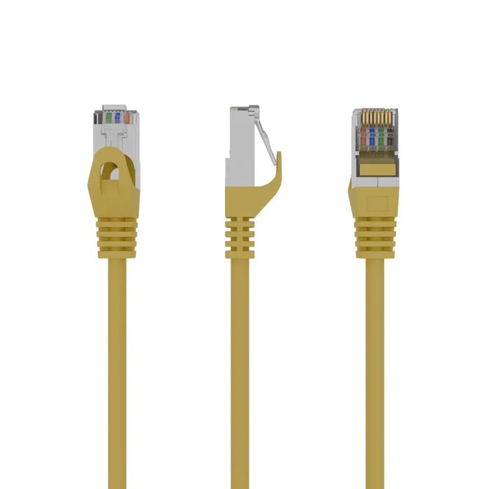 Gembird Cable de Red RJ45 Cat6 F/UTP (FTP) PP6-1M/Y - 1 Metro Blindado, Amarillo, Plug and Play, AWG26