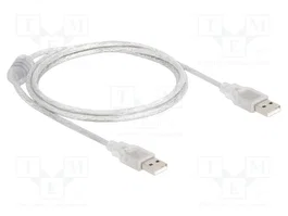 DeLOCK Cable USB 2.0 Tipo-A a Tipo-A 1 m Translúcido