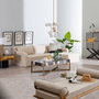 Sofá Chaise Longue Beige Tejido Salón 249 X 160 X 73 cm