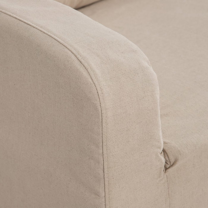 Sofá Chaise Longue Beige Tejido Salón 249 X 160 X 73 cm