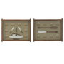DKD Home Decor Cuadro de Pino y Cristal con Nudos, Set de 2 unidades, 59x45 cm
