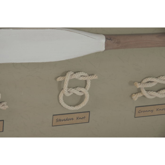 DKD Home Decor Cuadro de Pino y Cristal con Nudos, Set de 2 unidades, 59x45 cm