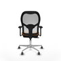 PIQUERAS Y CRESPO Silla de oficina Jorquera Naranja y Blanco con mecanismo Sincro/Traslack